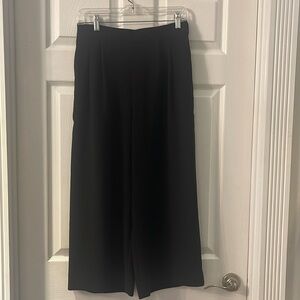 J Crew, black wide leg pants, size 4